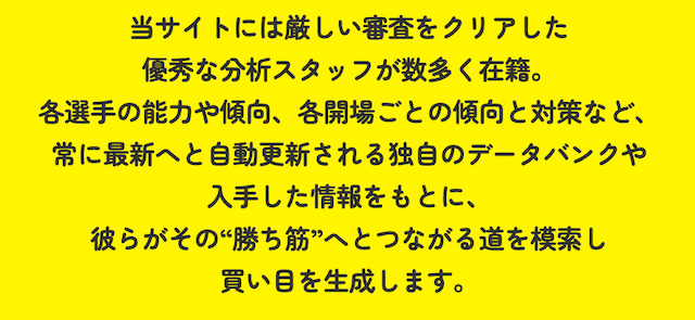 ボート66の特徴2　[優秀な分析スタッフが多数在籍]